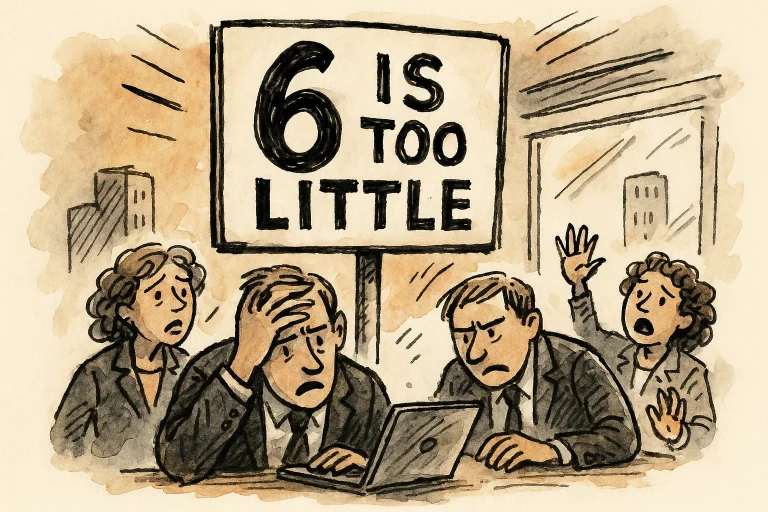6 is too little