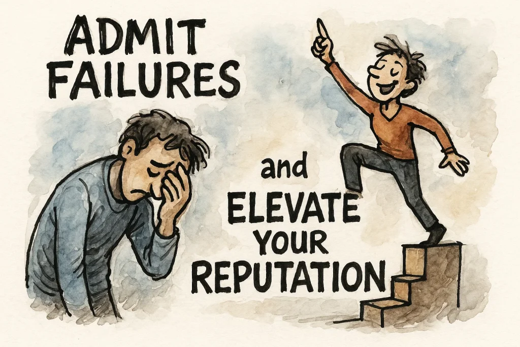 Admit Failures and Elevate your Reputation