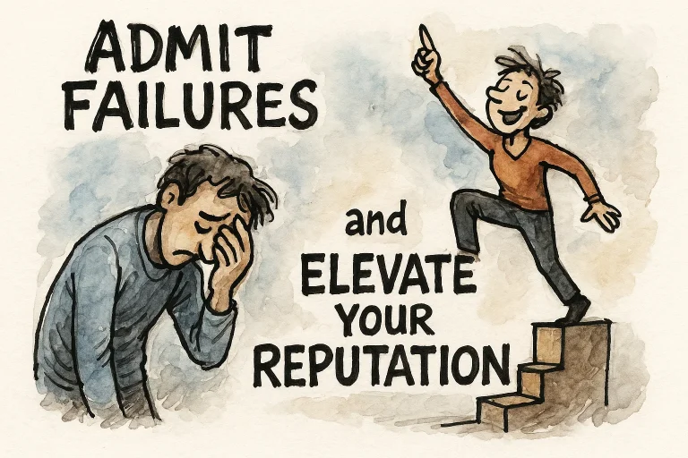 Admit Failures and Elevate your Reputation