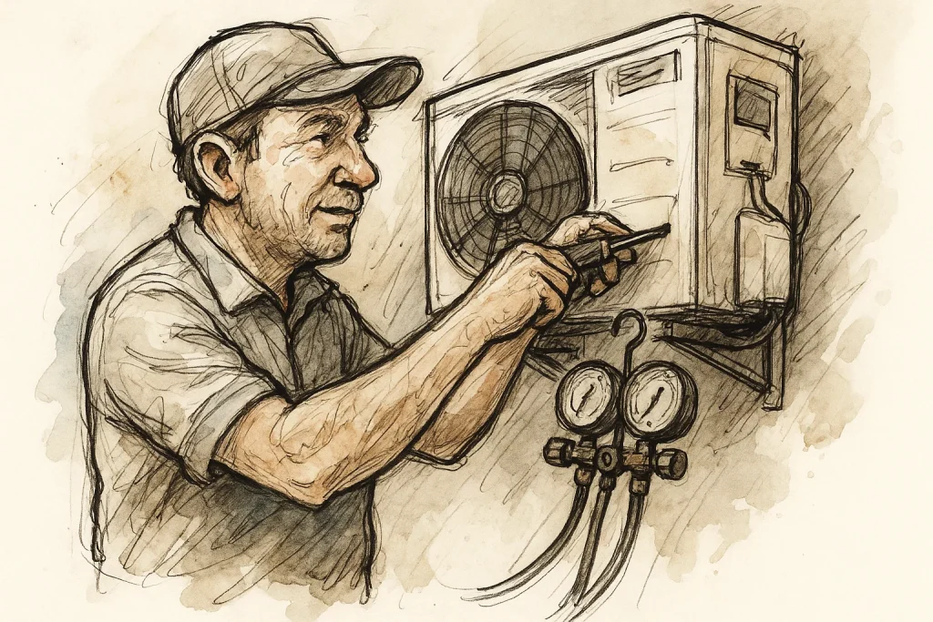 Air conditioning equipment maintenance